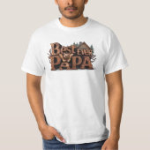 *~* AP86 BESTE OOIT PAPA Vaderdag Rustic T-shirt (Voorkant)