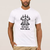 *~* AP86 BRULLENDE KLAUWEN BADASS BEER Vaderdag T-shirt (Voorkant)