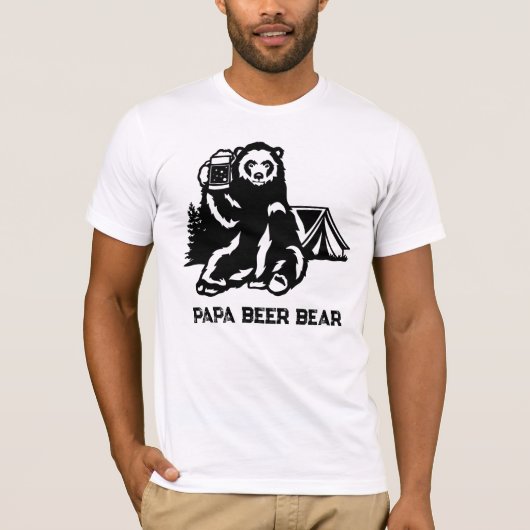 *~* AP86 Camping PAPA Bier Beer Vaderdag T-shirt (Voorkant)