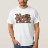 *~* AP86 IK HOU VAN MIJN PAPA Vaderdag Rustic T-shirt (Voorkant)