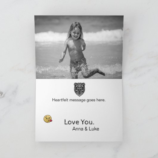 *~* AP86 Keltische PAPA BEER Foto Vaderdag Kaart (Binnen)