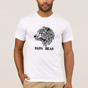 *~* AP86 PAPA BEER Versierd Beer Vaderdag T-shirt