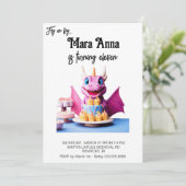 *~* AP88 Baby Cup Cake Dragon Foto Verjaardagsfees Kaart (Staand voorkant)