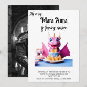 *~* AP88 Baby Cup Cake Dragon Foto Verjaardagsfees Kaart (Voorkant / Achterkant)