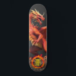 *~* AP88 Cirkel van Vuur Elementale Draak Fierce Persoonlijk Skateboard<br><div class="desc">(Zoek code AP88 om vergelijkbare items te vinden ) Gemakkelijk overzetten naar andere Zazzle producten. Elemental Element DRAGON met RING of FIRE / FLAMES / FLAME en INITIAAL MONOGRAM voor jouw naam - Bewaar of bewerk of verwijder de tekst. Dit Fierce Populaire trending skateboard Chinese stijl custom pro Element Dragon...</div>