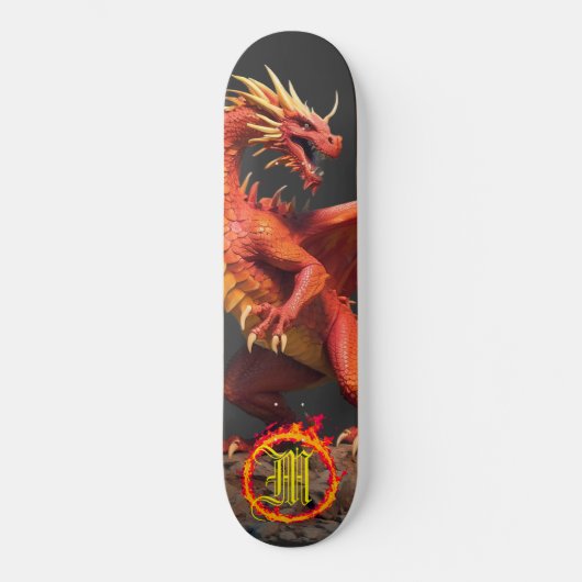 *~* AP88 Cirkel van Vuur Elementale Draak Fierce Persoonlijk Skateboard (Voorkant)
