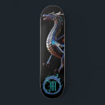 *~* AP88 Elementaire Metallic Fierce Blauwgroen Dr Persoonlijk Skateboard<br><div class="desc">(Zoek code AP88 om vergelijkbare items te vinden ) Gemakkelijk overzetten naar andere Zazzle producten. Elemental Element DRAGON met RING of FIRE / FLAMES / FLAME en INITIAAL MONOGRAM voor jouw naam - Bewaar of bewerk of verwijder de tekst. Dit Fierce Populaire trending skateboard Chinese stijl custom pro Element Dragon...</div>