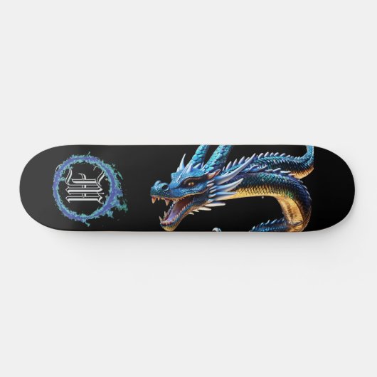 *~* AP88 Elemental Metallic Dragon Mouth Blue Persoonlijk Skateboard (Horizontaal)