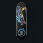 *~* AP88 Elemental Metallic Dragon Mouth Blue Persoonlijk Skateboard<br><div class="desc">(Zoek code AP88 om vergelijkbare items te vinden ) Gemakkelijk overzetten naar andere Zazzle producten. Elemental Element DRAGON met RING of FIRE / FLAMES / FLAME en INITIAAL MONOGRAM voor jouw naam - Bewaar of bewerk of verwijder de tekst. Dit Fierce Populaire trending skateboard Chinese stijl custom pro Element Dragon...</div>