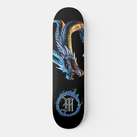 *~* AP88 Elemental Metallic Dragon Mouth Blue Persoonlijk Skateboard (Voorkant)