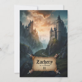 *~* AP88 Fantasy Kastelen Middeleeuwse Verjaardag Kaart