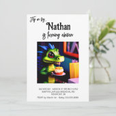 *~* AP88 FOTO Baby Dragon Verjaardagsfeestje Kaart (Staand voorkant)