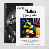 *~* AP88 FOTO Baby Dragon Verjaardagsfeestje Kaart (Voorkant / Achterkant)