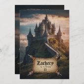 *~* AP88 Kasteel Berg Middeleeuwse Fantasie Verjaa Kaart (Voorkant / Achterkant)