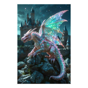 *~* AP88 Kastelen Fantasy Dragon Muur Kunstwerk 27 Foto Afdruk