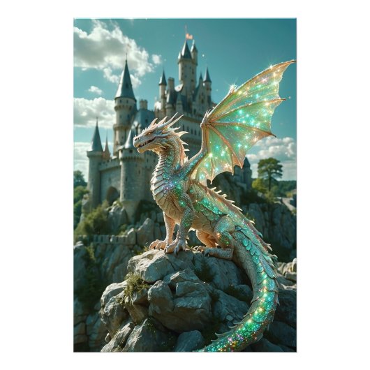 *~* AP88 Kastelen Fantasy Dragon Wall Art 24 Foto Afdruk (Voorkant)