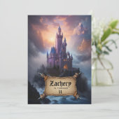 *~* AP88 Kastelen Zon Middeleeuwse Fantasie Verjaa Kaart (Staand voorkant)