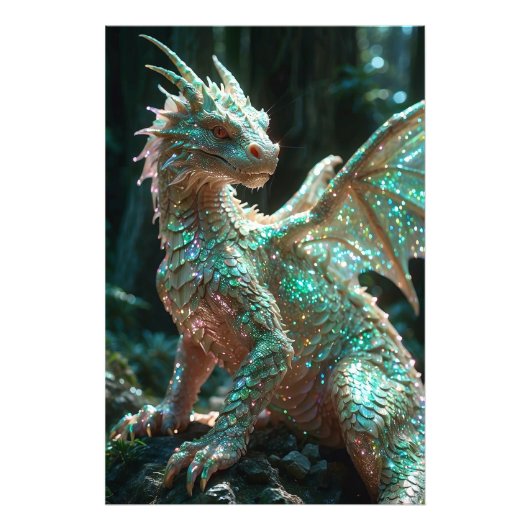*~* AP88 Magical Fantasy Dragon Wall Artwork 4 Foto Afdruk (Voorkant)