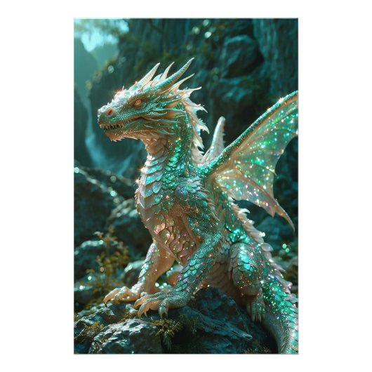 *~* AP88 Mystical Fantasy Dragon Wall Artwork 1 Foto Afdruk (Voorkant)