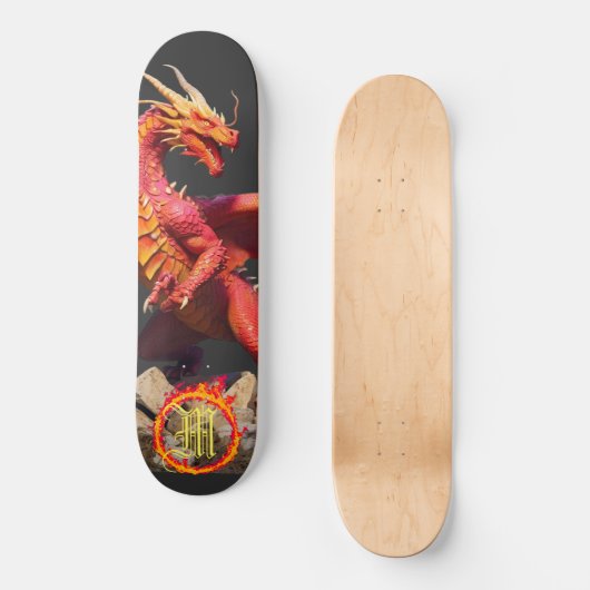 *~* AP88 Ring van Vuur Elementale Draak Fierce Persoonlijk Skateboard (Voorkant)