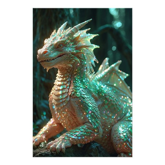 *~* AP88 Shimmering Fantasy  Dragon Wall Art  8 Foto Afdruk (Voorkant)