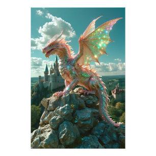 *~* AP88 Sparkle Fantasy Dragon Wall Artwork 19 Foto Afdruk