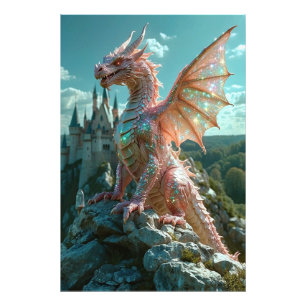*~* AP88 Sparkling Fantasy Dragon Wall Art 14 Foto Afdruk