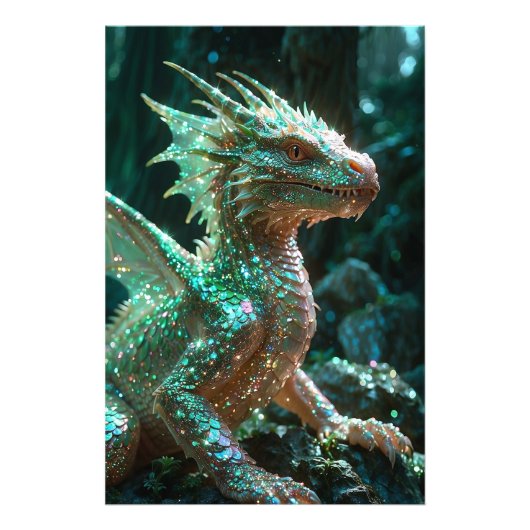 *~* AP88 Sparkling Fantasy Dragon Wall Art 23 Foto Afdruk (Voorkant)