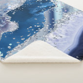 *~* AP8 Blue Agate Holo GLITTER Hemelse Oceaan Sherpa Deken (3/4)