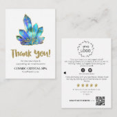 *~* AP8 KOSMISCHE KRISTAL Review DANK U LOGO QR Informatiekaartje (Voorkant / Achterkant)