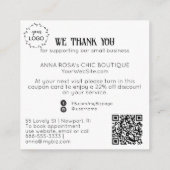 *~* AP8 QR Coupon DANK U LOGO Informatiekaartje (Achterkant)