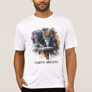 *~* AP91 Percussionist Cool Cat DRUMMER TUXEDO T-shirt
