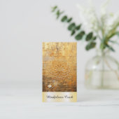 *~* AP92 QR Gouden Bloem van het Leven Reiki Yoga  Visitekaartje (Staand voorkant)