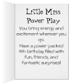 *~* AP94 18 Hockey Girl Player Cute Birthday Card (Binnen (Rechts))