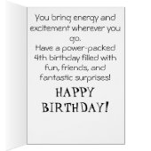 *~* AP94 9 Cute Hockey Girl Personalize Birthday (Binnen (Rechts))