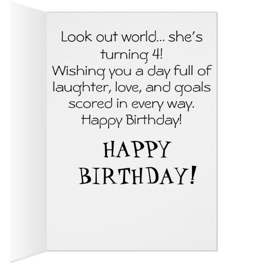 *~* AP94 9 Cute Hocky Girl Personalize Birthday (Binnen (Rechts))