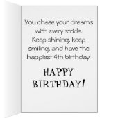 *~* AP94 Cute Hockey Girls 14 Personalize Birthday (Binnen (Rechts))