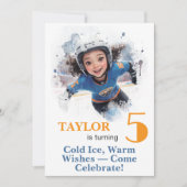 *~* AP94 DIY Cute Hockey Girl Birthday Kaart (Voorkant)