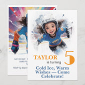 *~* AP94 DIY Cute Hockey Girl Birthday Kaart (Voorkant / Achterkant)