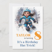 *~* AP94 DIY k-8 Cute Hockey Girl Birthday Kaart