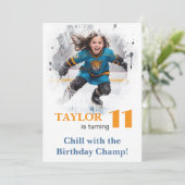 *~* AP94 k-13 DIY Schattige Hockey Meisje Verjaard Kaart (Staand voorkant)