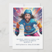 *~* AP94 k-21  DIY Cute Hockey Girl Birthday Kaart (Achterkant)