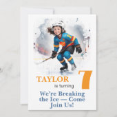 *~* AP94 k-9 DIY Cute Hockey Girl Birthday Kaart (Voorkant)