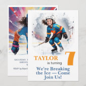 *~* AP94 k-9 DIY Cute Hockey Girl Birthday Kaart (Voorkant / Achterkant)