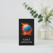 *~*  AP94 QR Flames Fire  Hot  Bold Golf Ball  Visitekaartje (Staand voorkant)