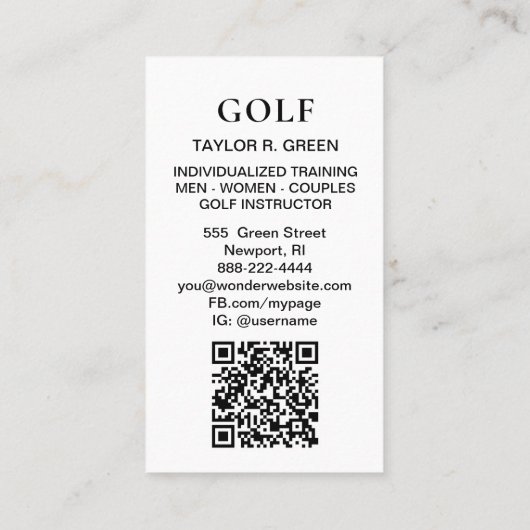 *~*  AP94 QR Flames Fire  Hot  Bold Golf Ball  Visitekaartje (Achterkant)