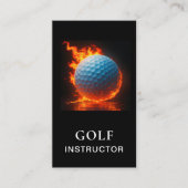 *~*  AP94 QR Flames Fire  Hot  Bold Golf Ball  Visitekaartje (Voorkant)