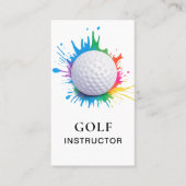 *~* AP94 QR Rainbow Splash Golf Ball Visitekaartje (Voorkant)