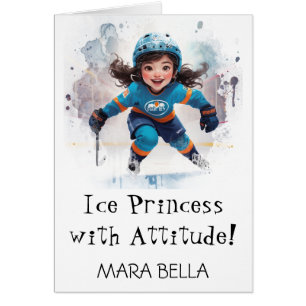 *~* AP94 Schattige 6 Hockey Meisje Personaliseren 