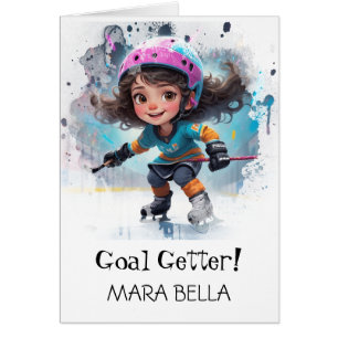 *~* AP94 Schattige Hockey Meisje 22 Personaliseer 